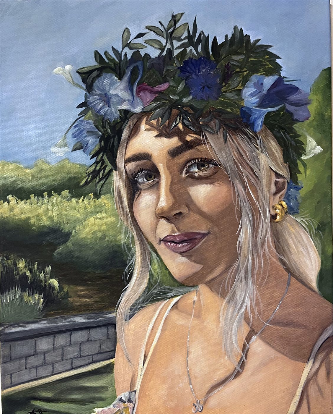 Oljemålningen Agnes gjorde efter fotografiet